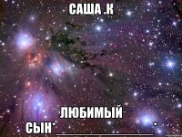 саша .к любимый сын*_____________*