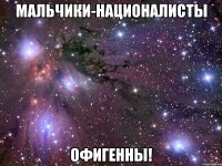 мальчики-националисты офигенны!