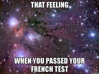 that feeling when you passed your french test