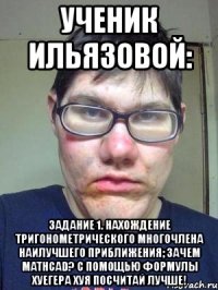 ученик ильязовой: задание 1. нахождение тригонометрического многочлена наилучшего приближения; зачем mathcad? с помощью формулы хуегера хуя посчитай лучше!