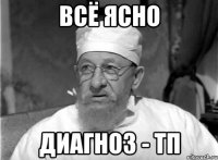 всё ясно диагноз - тп