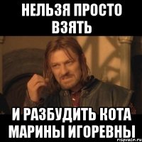 нельзя просто взять и разбудить кота марины игоревны