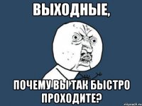 выходные, почему вы так быстро проходите?