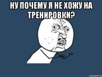 ну почему я не хожу на тренировки? 