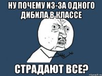 ну почему из-за одного дибила в классе страдают все?