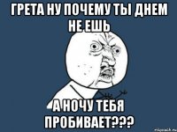 грета ну почему ты днем не ешь а ночу тебя пробивает???