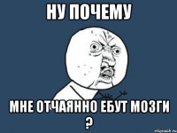 ну почему мне отчаянно ебут мозги ?