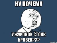 ну почему у журовой стояк бровек???