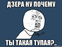 дзера ну почему ты такая тупая?..