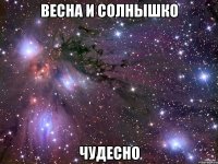 весна и солнышко чудесно