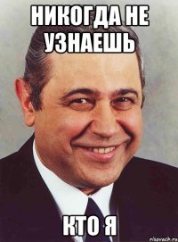 никогда не узнаешь кто я