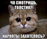 чо смотришь, толстик? наркоты захотелось?