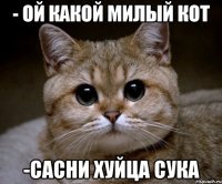 - ой какой милый кот -сасни хуйца сука