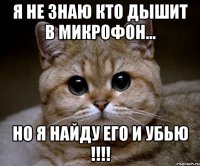 я не знаю кто дышит в микрофон... но я найду его и убью !!!