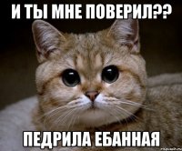 и ты мне поверил?? педрила ебанная