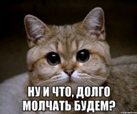  ну и что, долго молчать будем?