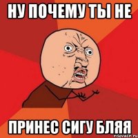 ну почему ты не принес сигу бляя