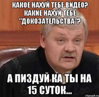 какое нахуй тебе видео? какие нахуй тебе "докозательства"? а пиздуй ка ты на 15 суток...