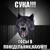 сука!!! госы в понедельник,нахуй!!!