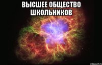 высшее общество школьников 