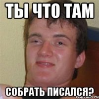 ты что там собрать писался?