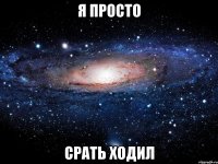 я просто срать ходил