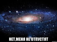  нет,меня не отпустят