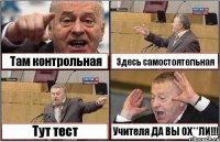 Там контрольная Здесь самостоятельная Тут тест Учителя ДА ВЫ ОХ**ЛИ!!!