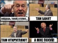 Зайдешь, такой, в Плюс... Там банят Там откругляют А мне похуй!