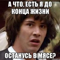 а что, есть я до конца жизни останусь в мясе?