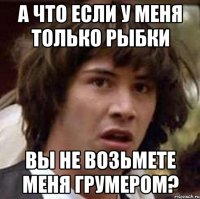 а что если у меня только рыбки вы не возьмете меня грумером?