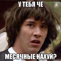 у тебя че месячные нахуй?