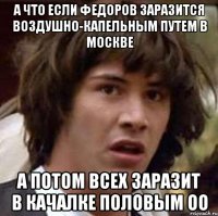 а что если федоров заразится воздушно-капельным путем в москве а потом всех заразит в качалке половым оо