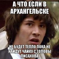 а что если в архангельске не будет тепло пока не найдут чайку с головы писахова