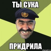 ты сука придрила