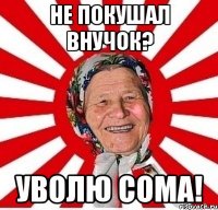 не покушал внучок? уволю сома!