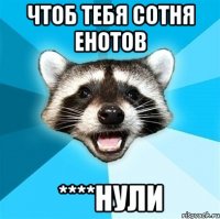 чтоб тебя сотня енотов ****нули