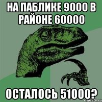 на паблике 9000 в районе 60000 осталось 51000?