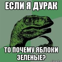 если я дурак то почему яблоки зеленые?