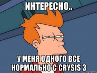 интересно.. у меня одного все нормально с crysis 3