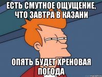 есть смутное ощущение, что завтра в казани опять будет хреновая погода