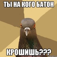 ты на кого батон крошишь???