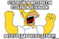 отключили интернет! и отобрали печеньки! я етого удару невыдержу!!