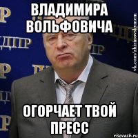 владимира вольфовича огорчает твой пресс