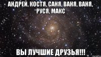 андрей, костя, саня, ваня, ваня, руся, макс вы лучшие друзья!!!