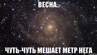 весна.. чуть-чуть мешает метр нега