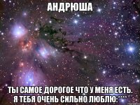 андрюша ты самое дорогое что у меня есть. я тебя очень сильно люблю:****