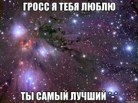 гросс я тебя люблю ты самый лучший *-*