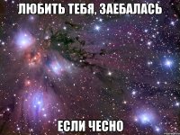 любить тебя, заебалась если чесно