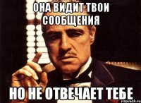 она видит твои сообщения но не отвечает тебе